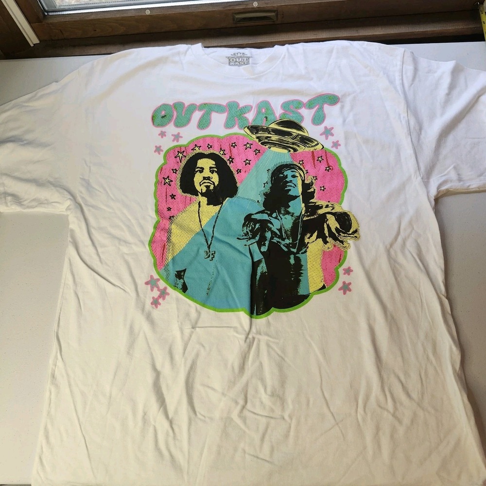 Outkast ATLiens UFO Graphic T-Shirt White XXL Hip Hop Rap Tee